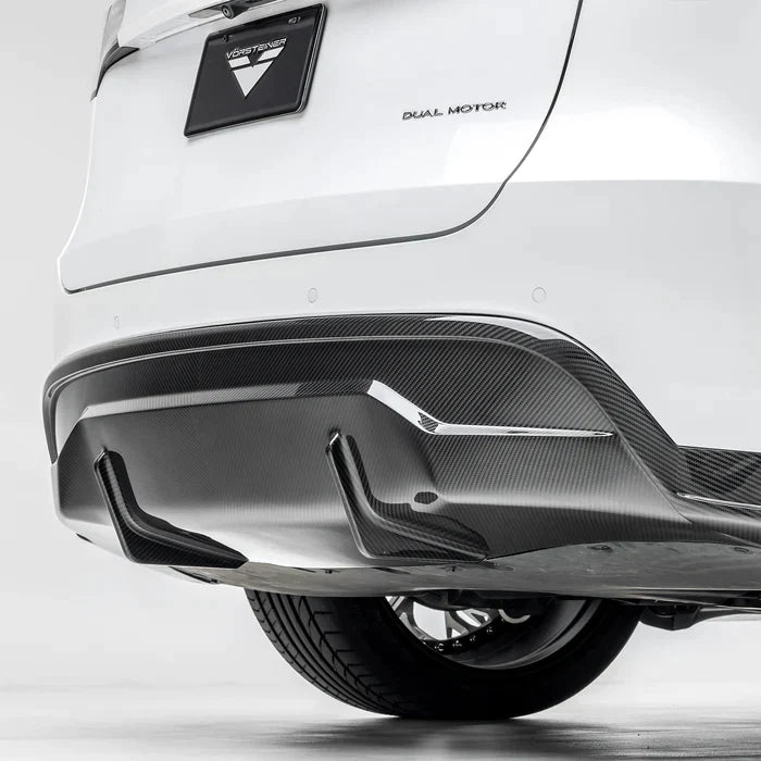 Vorsteiner VRS Model Y Aero Rear Diffuser Carbon Fiber PP 2x2 Glossy