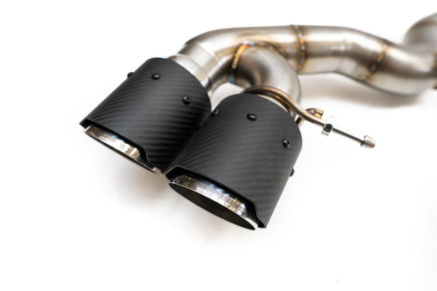 Fabspeed BMW M5 F90 Muffler Bypass Pipes with Quad Style Tips
