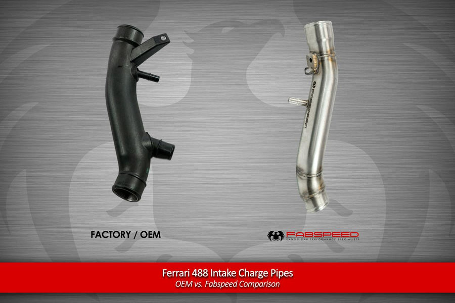 Fabspeed Ferrari 488 Pista Style Intake Charge Pipes