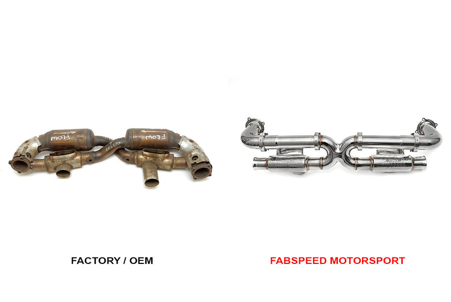 Fabspeed Porsche 993 Turbo Modular Competition Link Pipes. X-Pipe ONLY