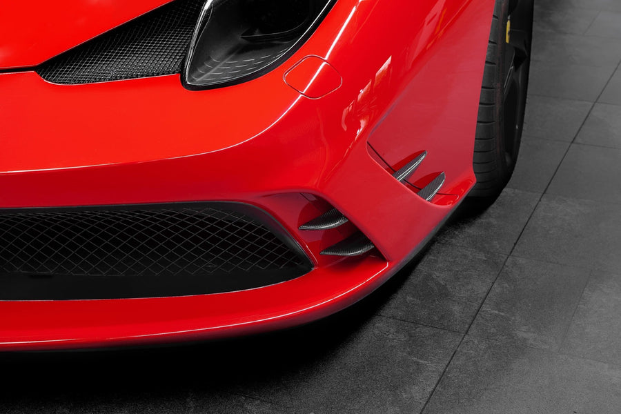 Ferrari 458 Speciale - Carbon Front Fins (Matte) - 412Motorsport - Fins - Capristo