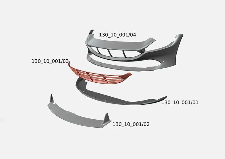 Ferrari Roma - Carbon Fiber Front Bumper (without attachments) - for replacement only - 412Motorsport - Bumper - Capristo