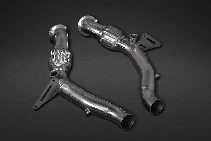 Ferrari SF90 - Catless Downpipes (with Heat Blankets) - 412Motorsport - Downpipes - Capristo