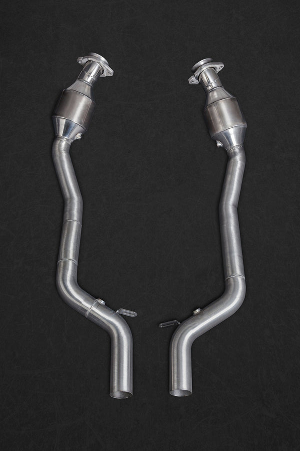 Jaguar F-Type R V8 - Valved Exhaust with Sports Cats 250 Cell and X Pipe (for OE Actuators) - 412Motorsport - Exhaust - Capristo
