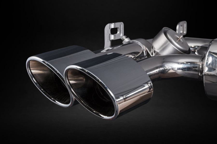 Jaguar F-Type R V8 - Valved Exhaust with Sports Cats 250 Cell and X Pipe (for OE Actuators) - 412Motorsport - Exhaust - Capristo